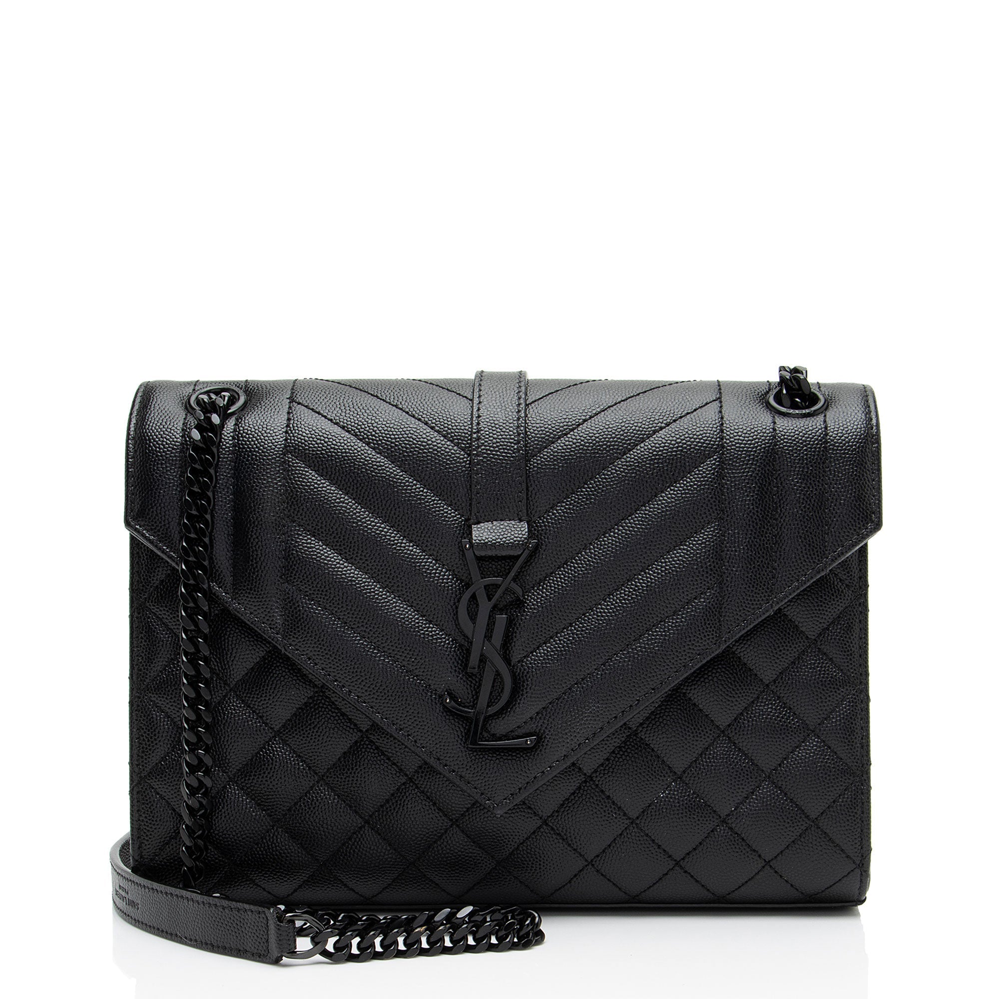 Saint Laurent Mixed Matelasse Grain de Poudre Monogram Medium Shoulder Bag