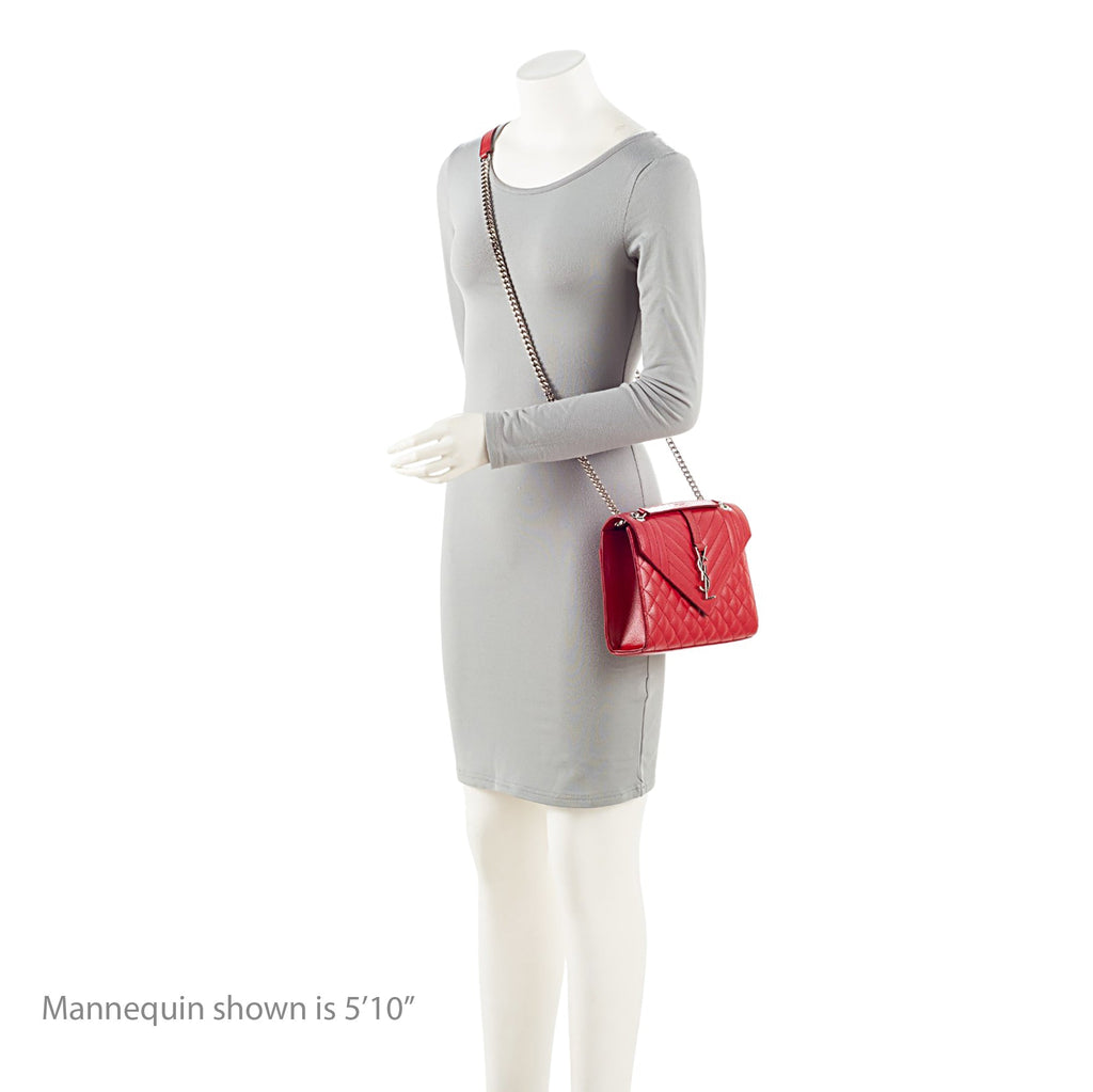 Saint Laurent Mixed Matelasse Grain de Poudre Monogram Medium Shoulder Bag