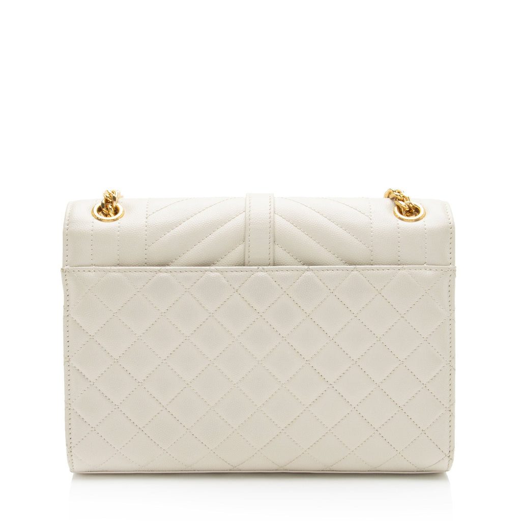 Saint Laurent Mixed Matelasse Grain de Poudre Monogram Medium Shoulder Bag