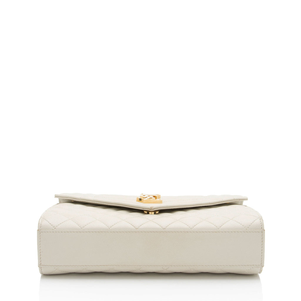 Saint Laurent Mixed Matelasse Grain de Poudre Monogram Medium Shoulder Bag