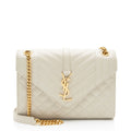 Saint Laurent Mixed Matelasse Grain de Poudre Monogram Medium Shoulder Bag