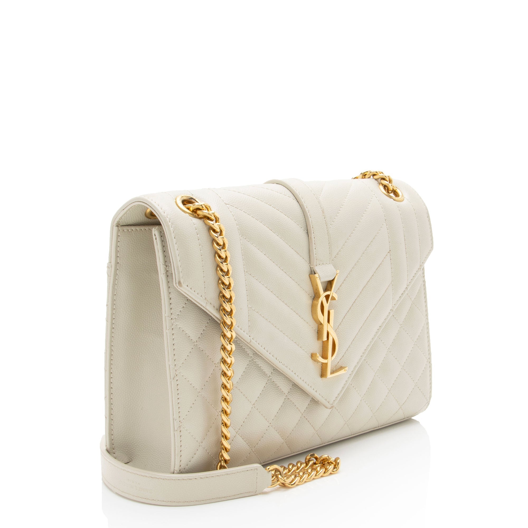 Saint Laurent Mixed Matelasse Grain de Poudre Monogram Medium Shoulder Bag
