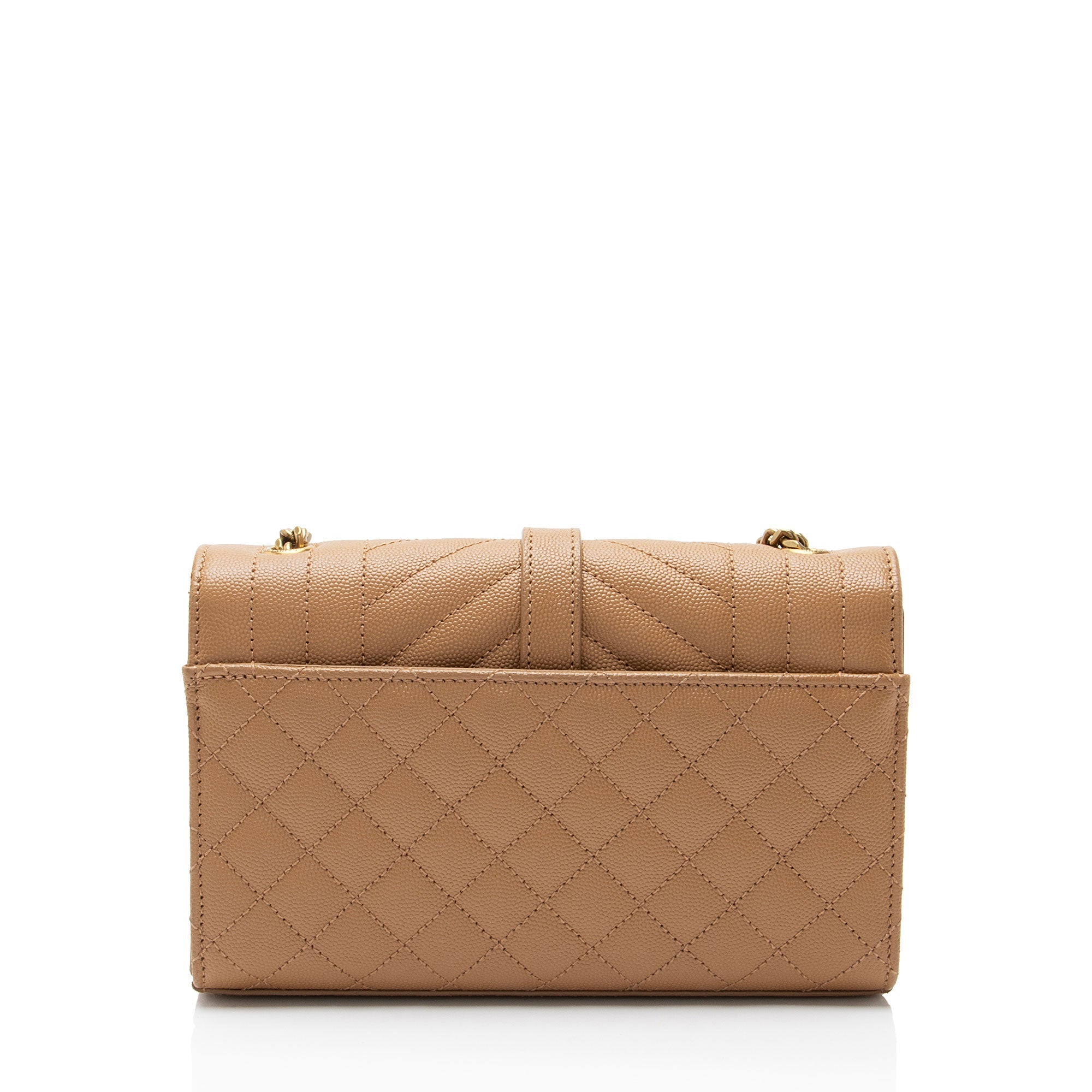 Saint Laurent Mixed Matelasse Grain de Poudre Monogram Small Shoulder Bag