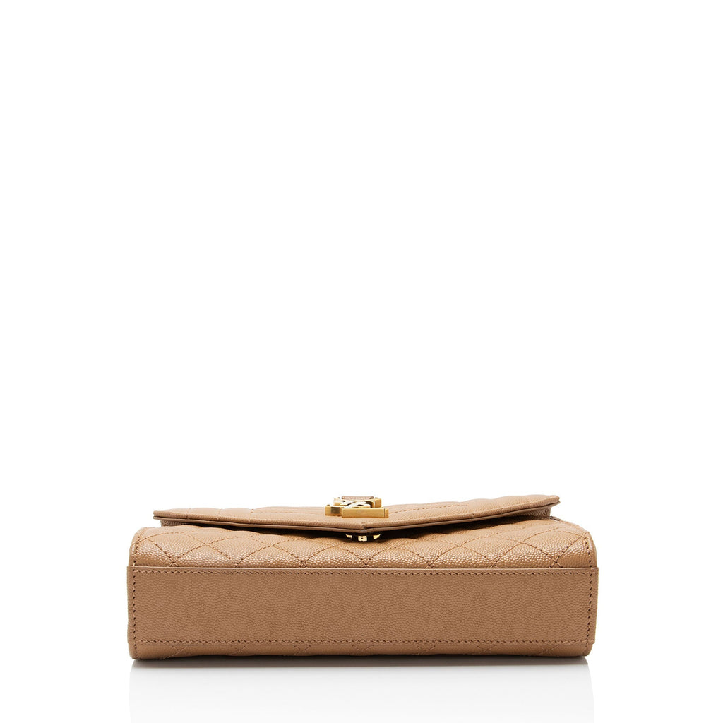 Saint Laurent Mixed Matelasse Grain de Poudre Monogram Small Shoulder Bag