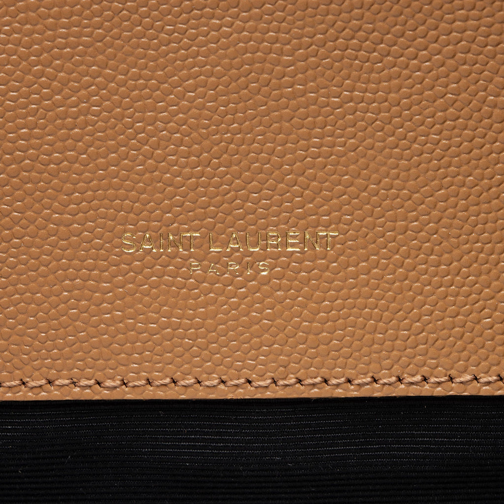Saint Laurent Mixed Matelasse Grain de Poudre Monogram Small Shoulder Bag