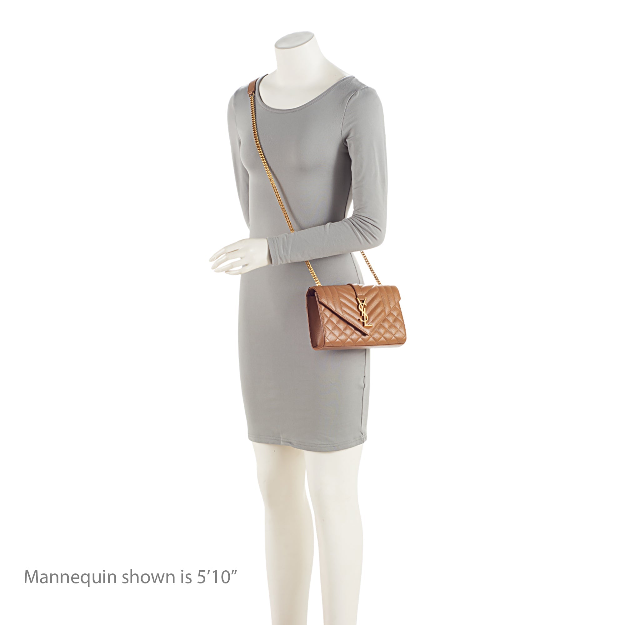 Saint Laurent Mixed Matelasse Grain de Poudre Monogram Small Shoulder Bag (SHF-mgzvyO)