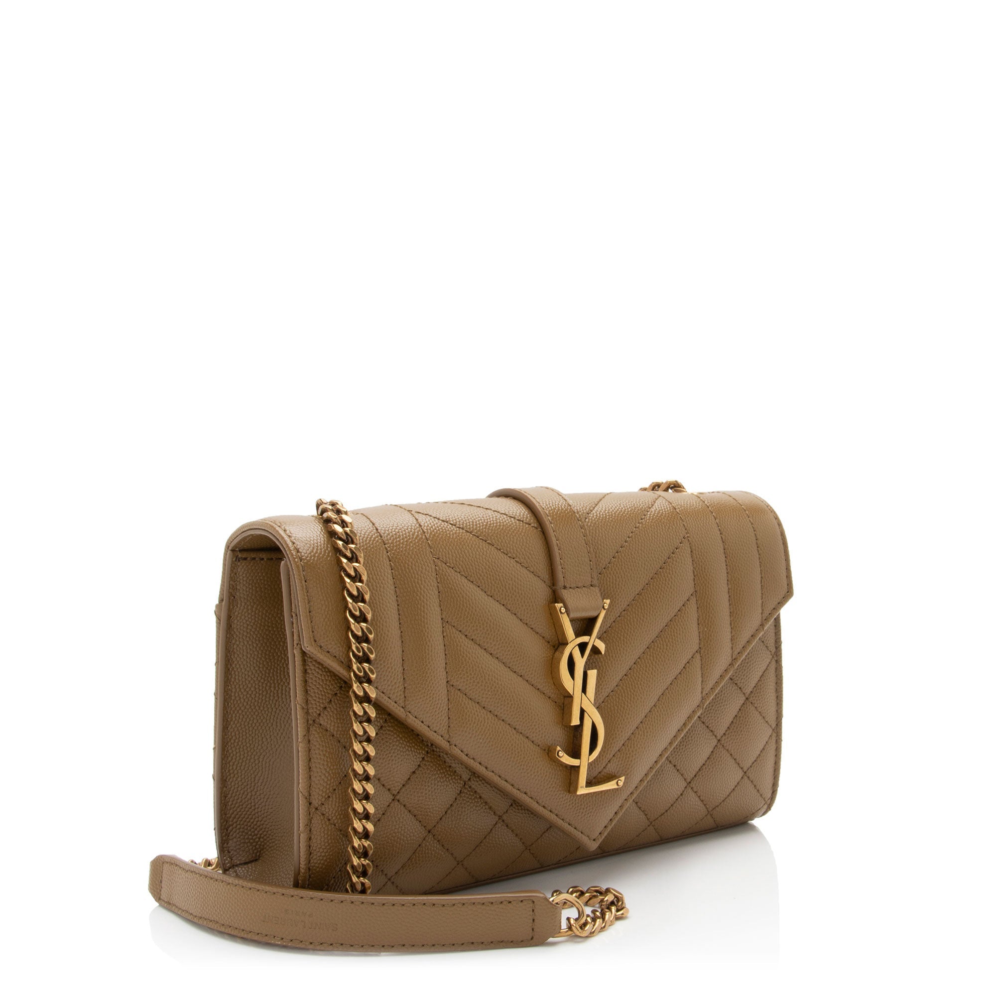 Saint Laurent Mixed Matelasse Grain de Poudre Monogram Small Shoulder Bag (SHF-mgzvyO)