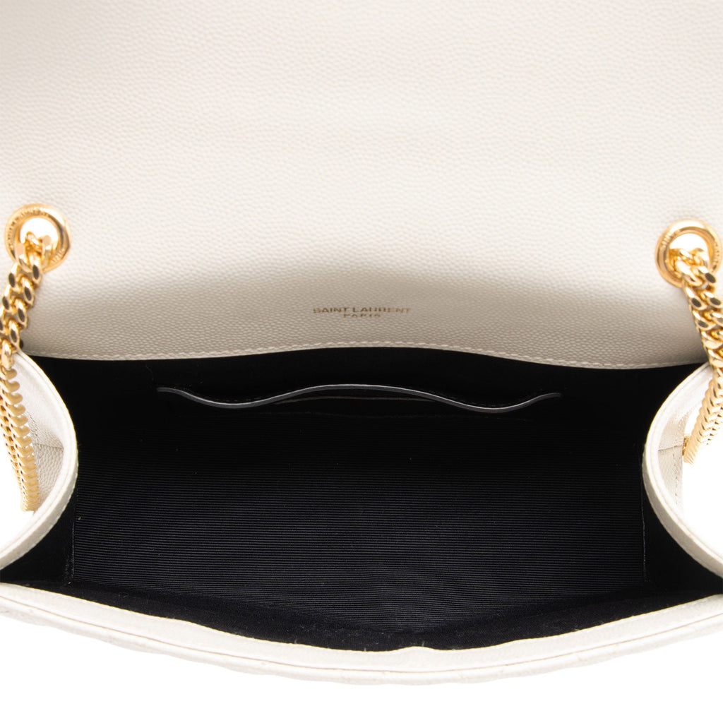 Saint Laurent Mixed Matelasse Grain de Poudre Monogram Small Shoulder Bag (SHF-oA3l6q)