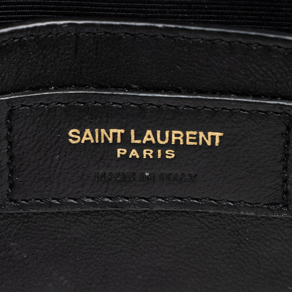 Saint Laurent Mixed Matelasse Grain de Poudre Monogram Small Shoulder Bag (SHF-oA3l6q)