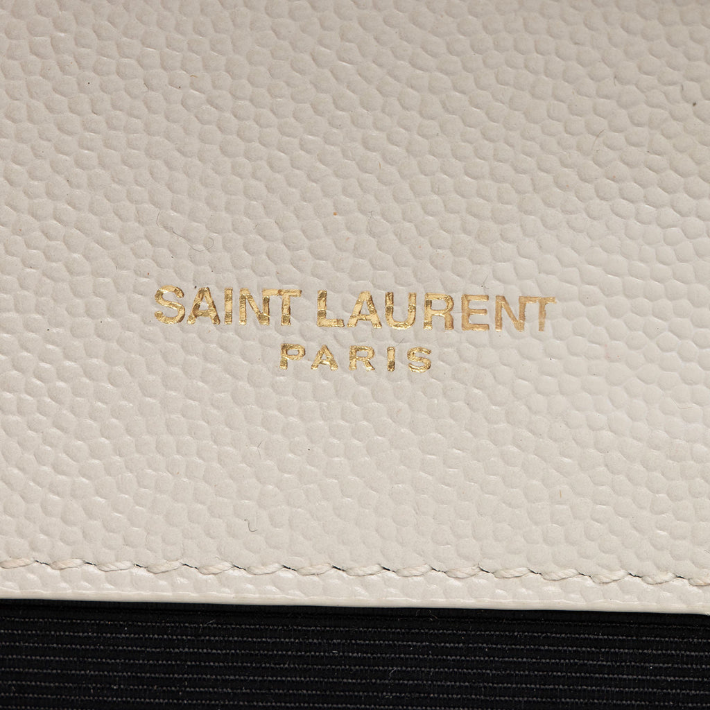 Saint Laurent Mixed Matelasse Grain de Poudre Monogram Small Shoulder Bag (SHF-oA3l6q)