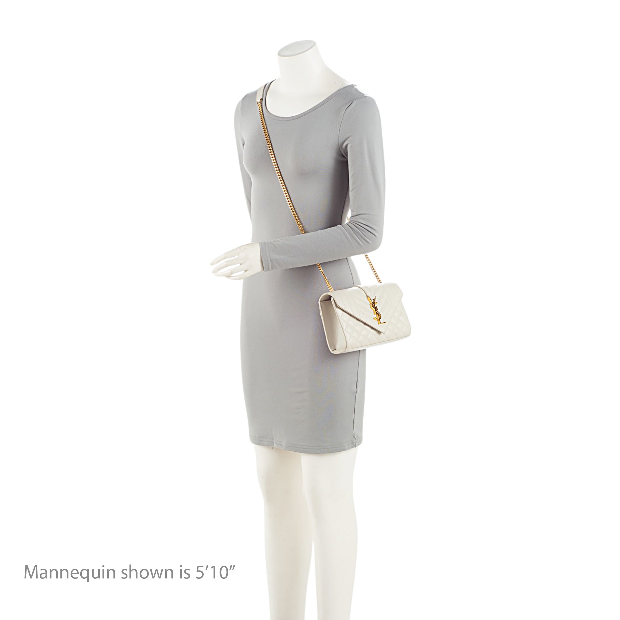 Saint Laurent Mixed Matelasse Grain de Poudre Monogram Small Shoulder Bag (SHF-oA3l6q)