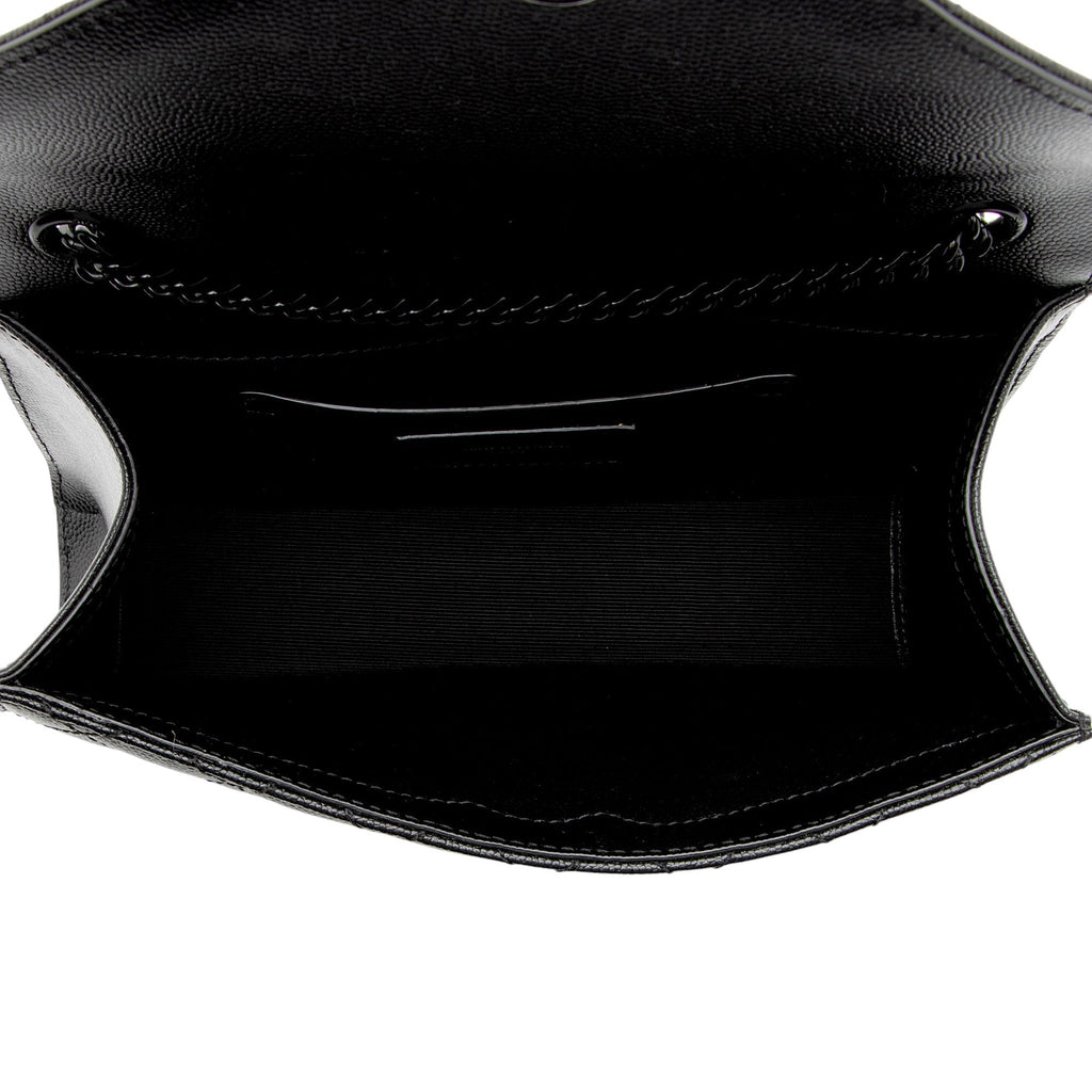 Saint Laurent Mixed Matelasse Grain de Poudre Monogram Small Shoulder Bag