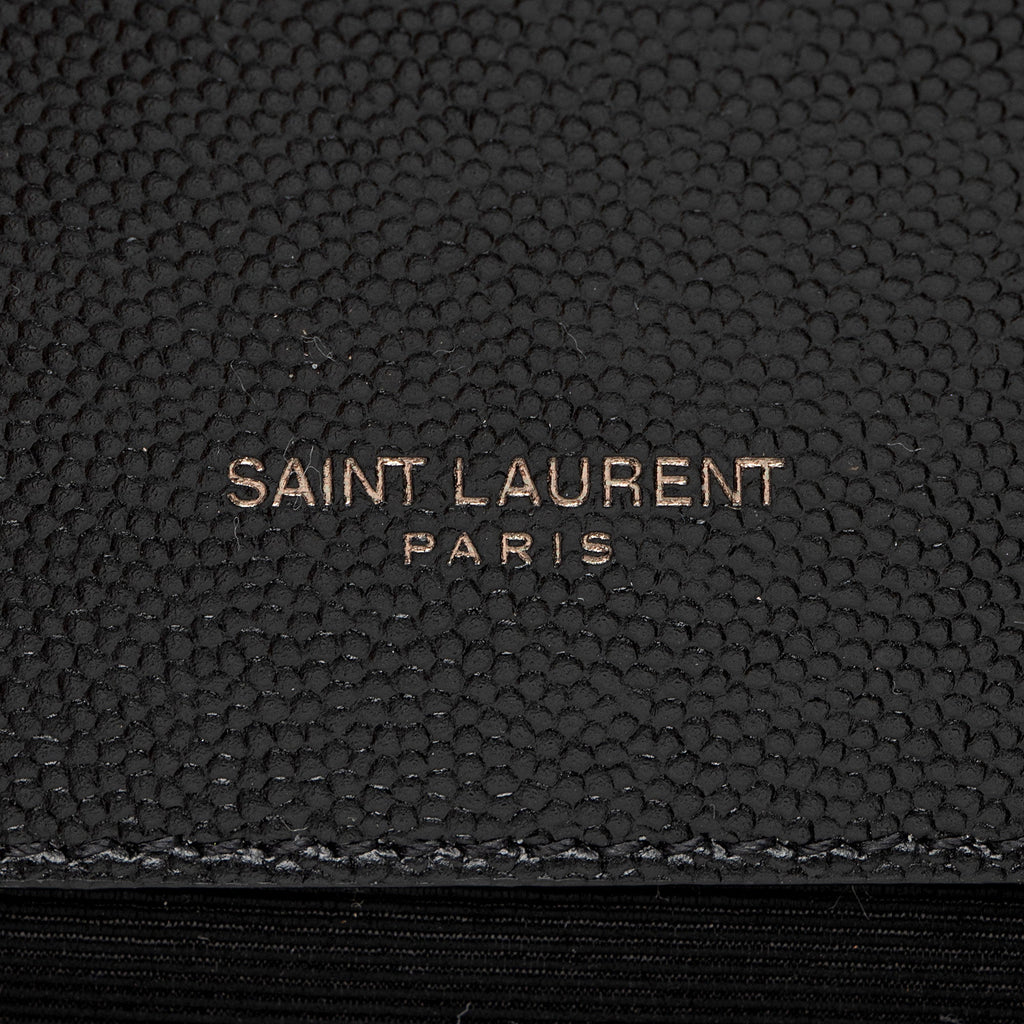 Saint Laurent Mixed Matelasse Grain de Poudre Monogram Small Shoulder Bag