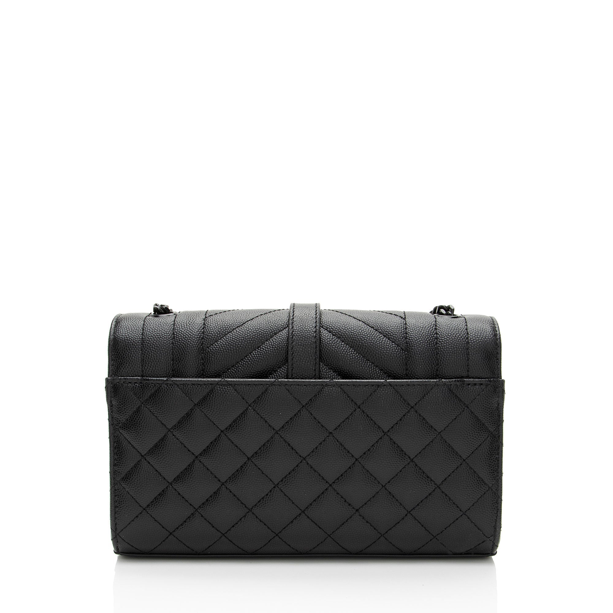 Saint Laurent Mixed Matelasse Grain de Poudre Monogram Small Shoulder Bag