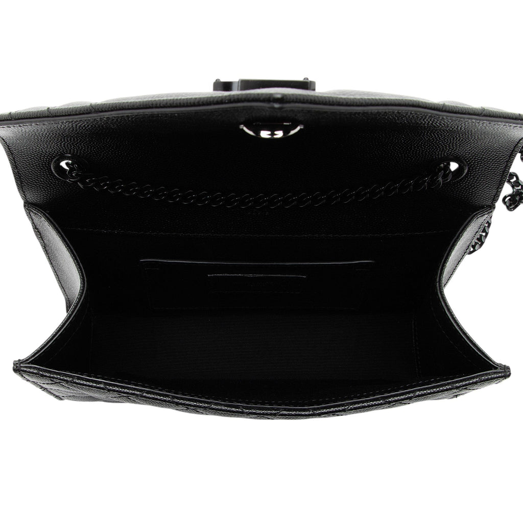 Saint Laurent Mixed Matelasse Grain de Poudre Monogram Small Shoulder Bag