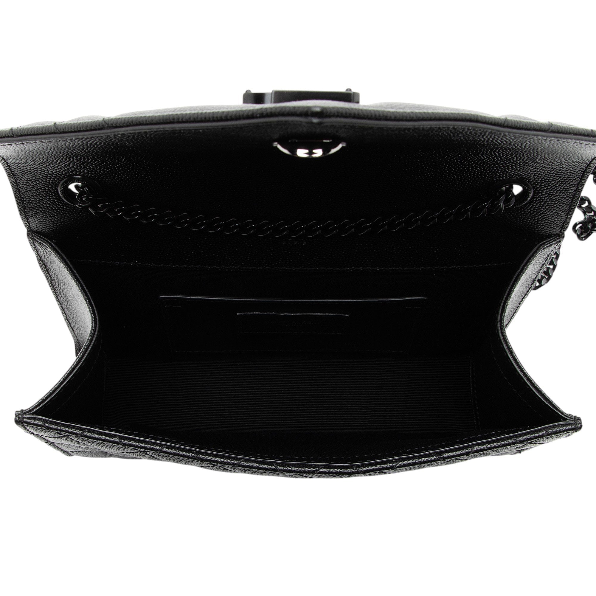 Saint Laurent Mixed Matelasse Grain de Poudre Monogram Small Shoulder Bag