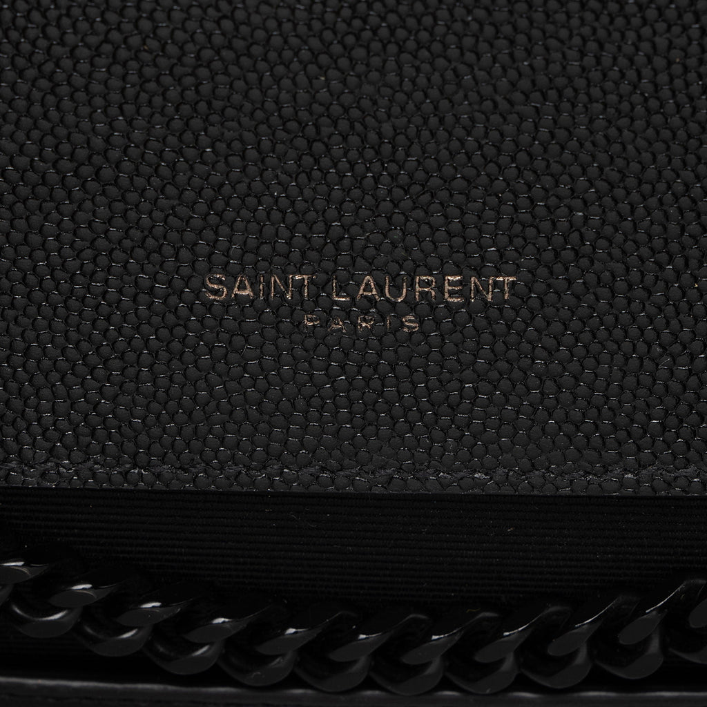 Saint Laurent Mixed Matelasse Grain de Poudre Monogram Small Shoulder Bag