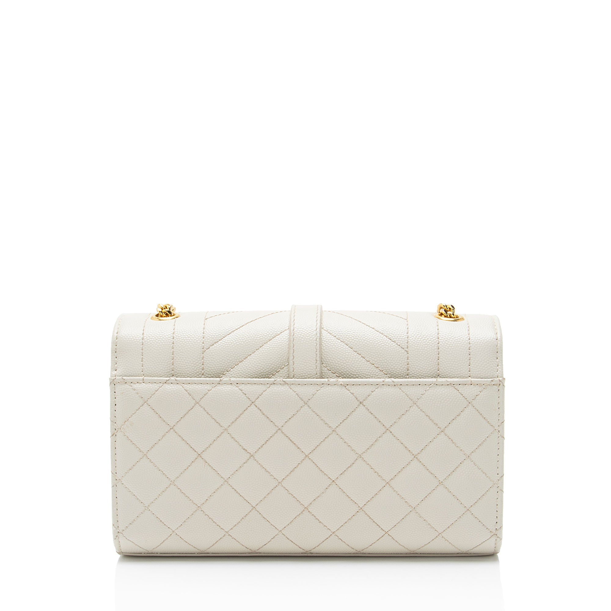 Saint Laurent Mixed Matelasse Grain de Poudre Monogram Small Shoulder Bag