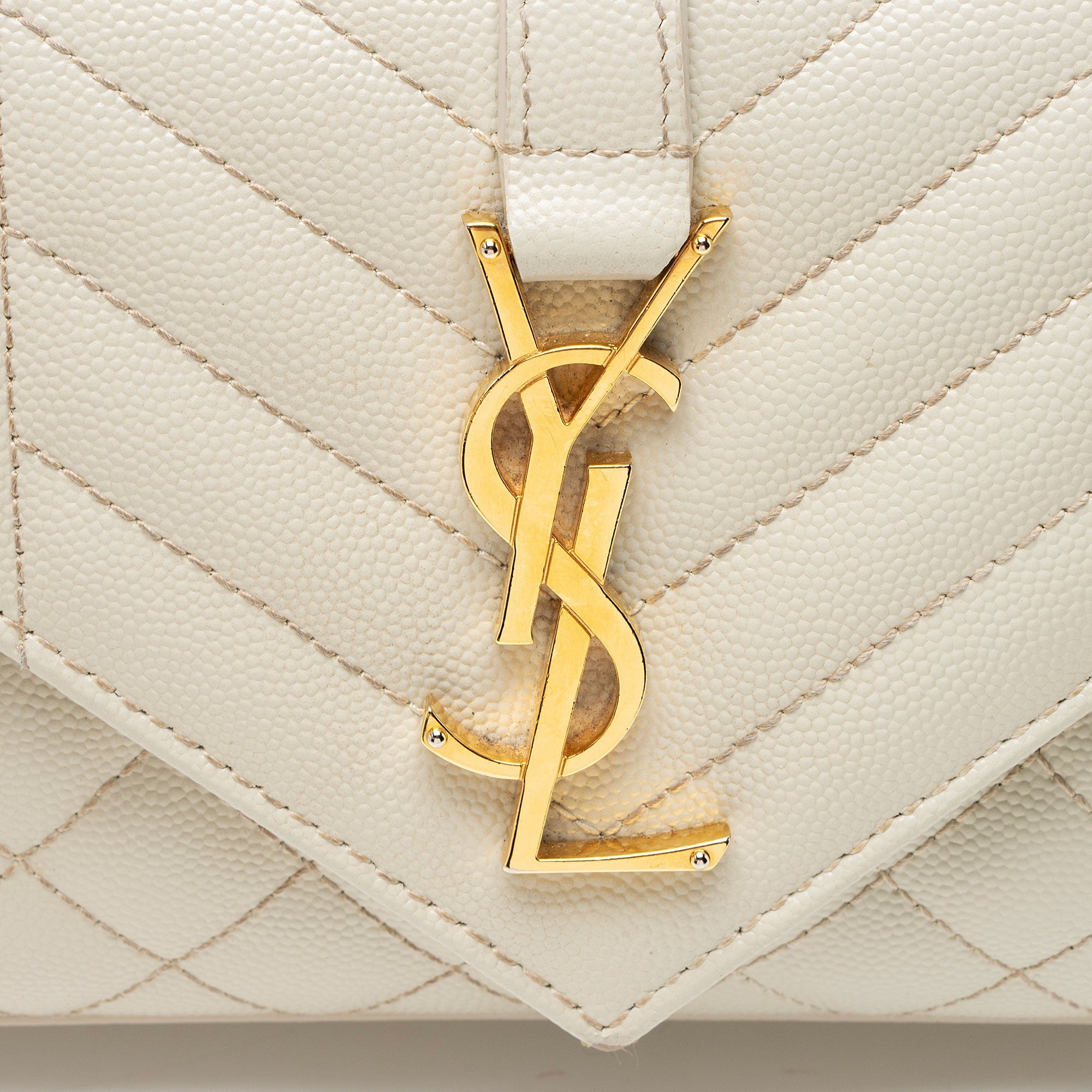 Saint Laurent Mixed Matelasse Grain de Poudre Monogram Small Shoulder Bag