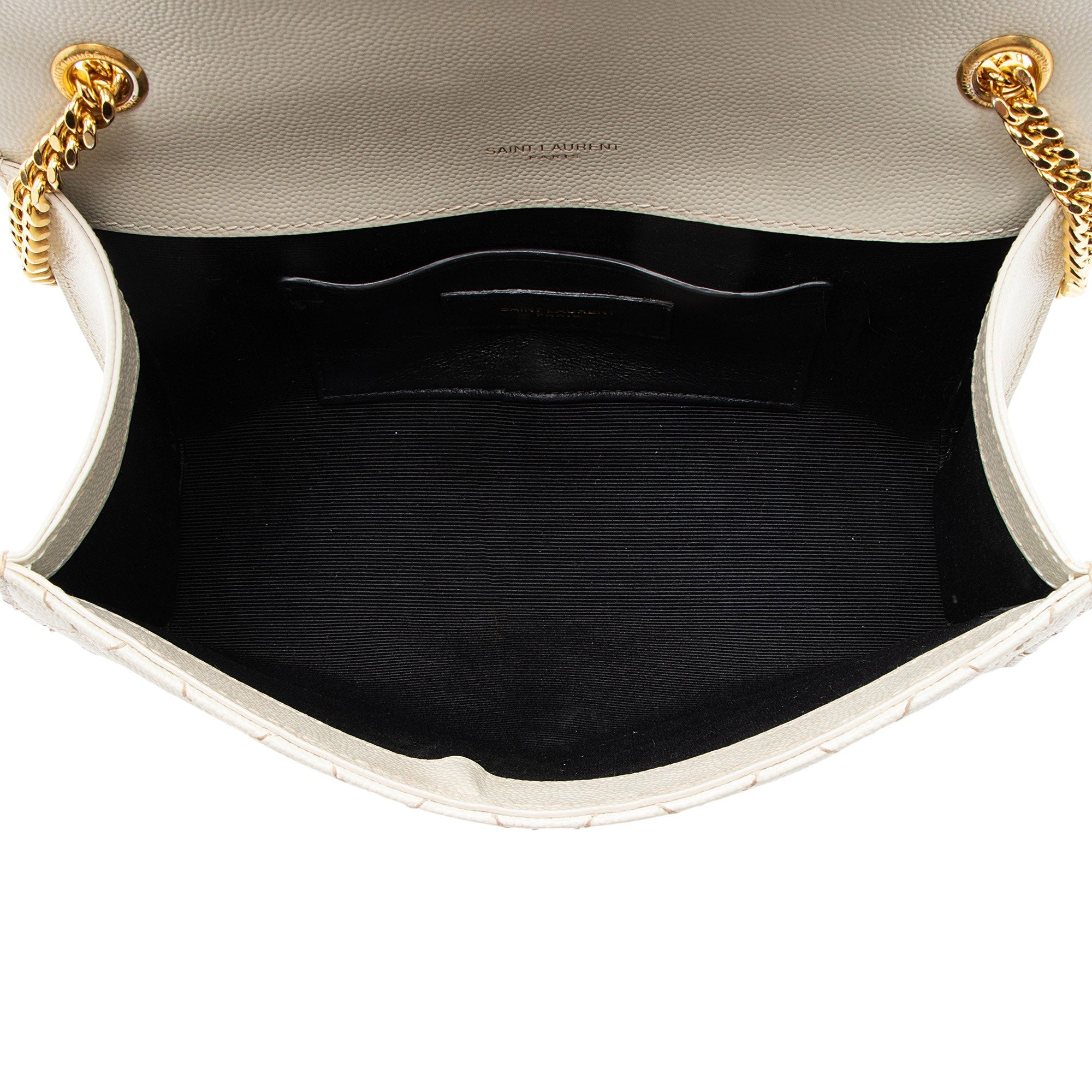 Saint Laurent Mixed Matelasse Grain de Poudre Monogram Small Shoulder Bag