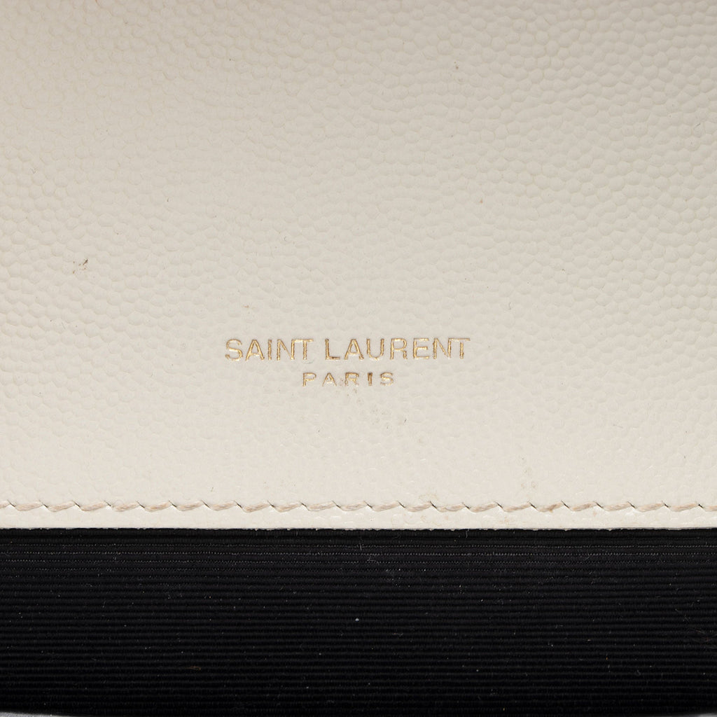Saint Laurent Mixed Matelasse Grain de Poudre Monogram Small Shoulder Bag