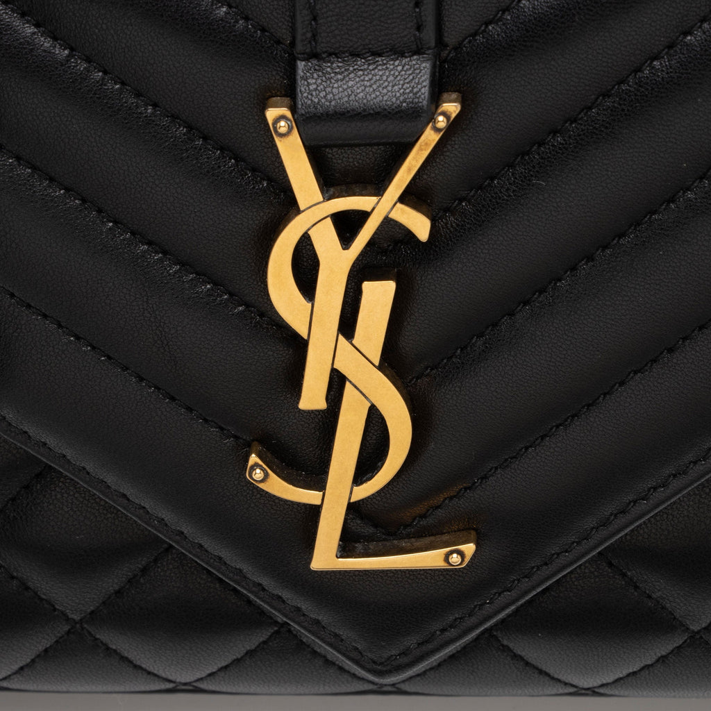 Saint Laurent Mixed Matelasse Lambskin Monogram Small Shoulder Bag (SHF-gYiuTh)