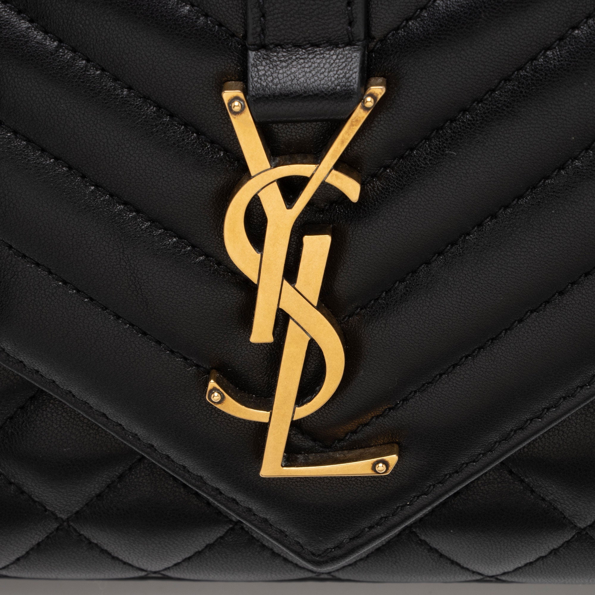 Saint Laurent Mixed Matelasse Lambskin Monogram Small Shoulder Bag (SHF-gYiuTh)