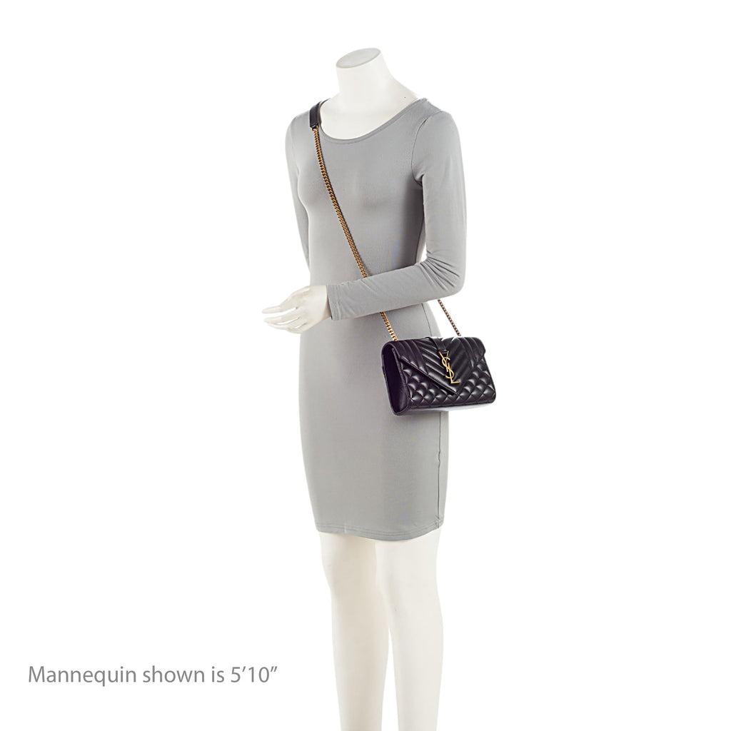 Saint Laurent Mixed Matelasse Lambskin Monogram Small Shoulder Bag (SHF-gYiuTh)