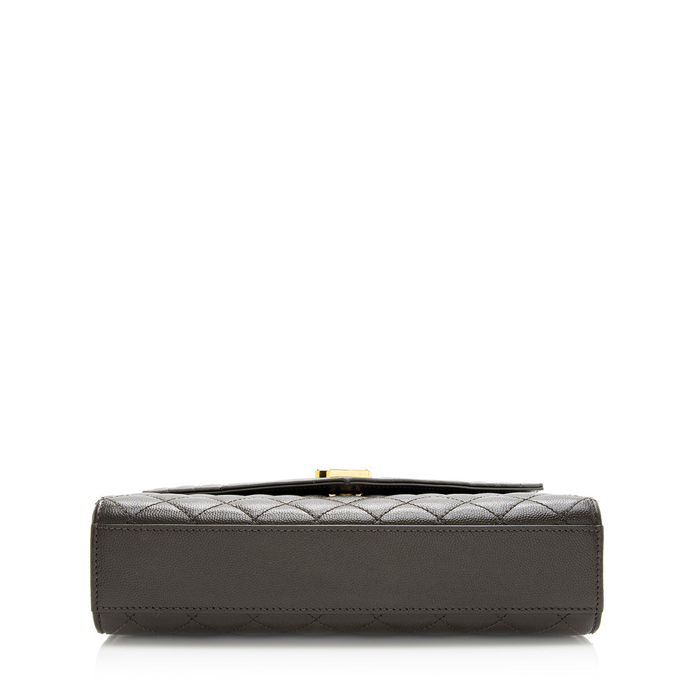 Saint Laurent Mixed Matelasse Leather Classic Monogram Medium Shoulder Bag (SHF-20656)