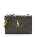 Saint Laurent Mixed Matelasse Leather Classic Monogram Medium Shoulder Bag (SHF-20656)