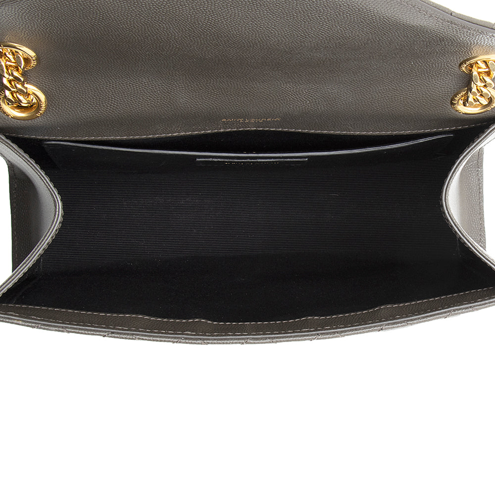 Saint Laurent Mixed Matelasse Leather Classic Monogram Medium Shoulder Bag (SHF-20656)