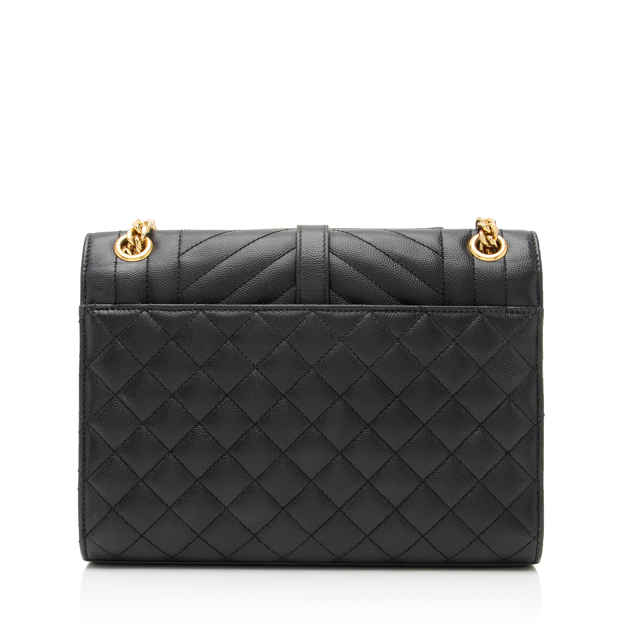Saint Laurent Mixed Matelasse Leather Classic Monogram Medium Shoulder Bag (SHF-p2FnYk)