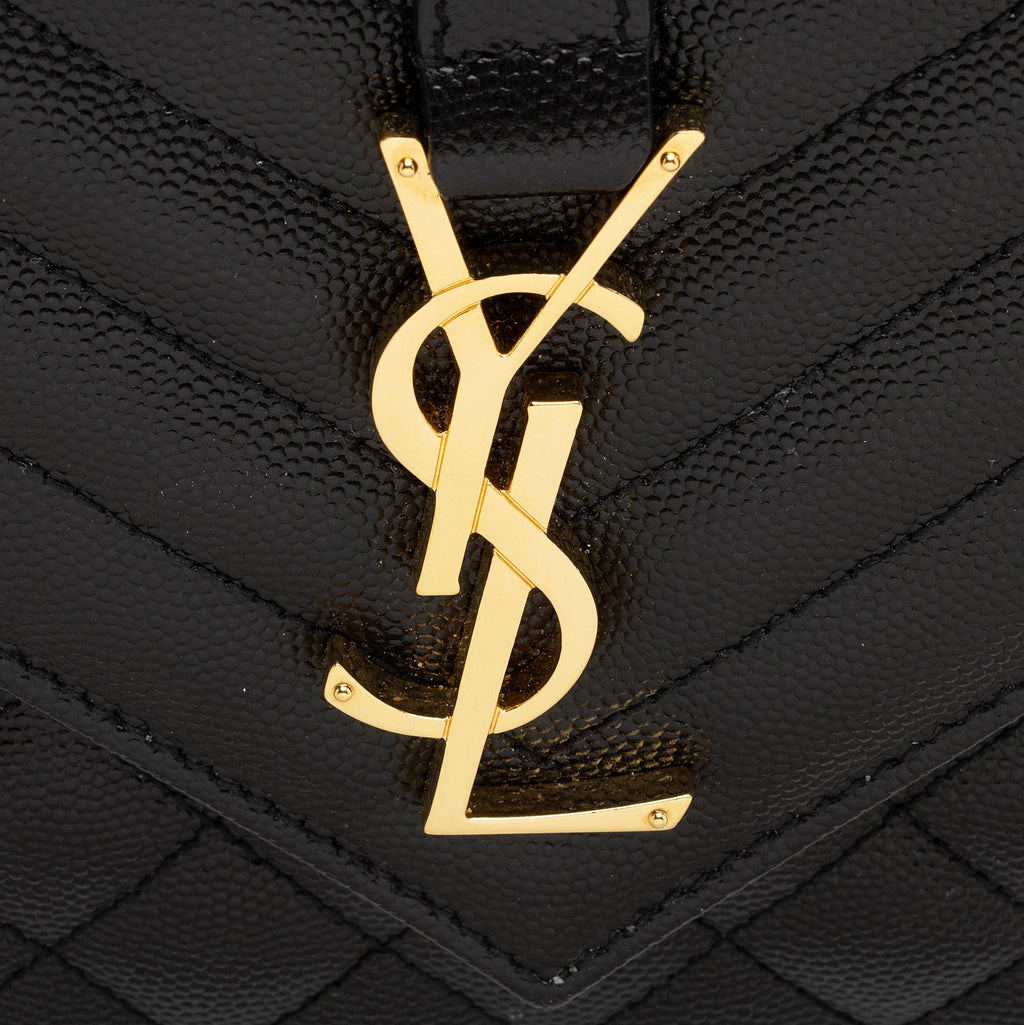 Saint Laurent Mixed Matelasse Leather Classic Monogram Medium Shoulder Bag (SHF-p2FnYk)