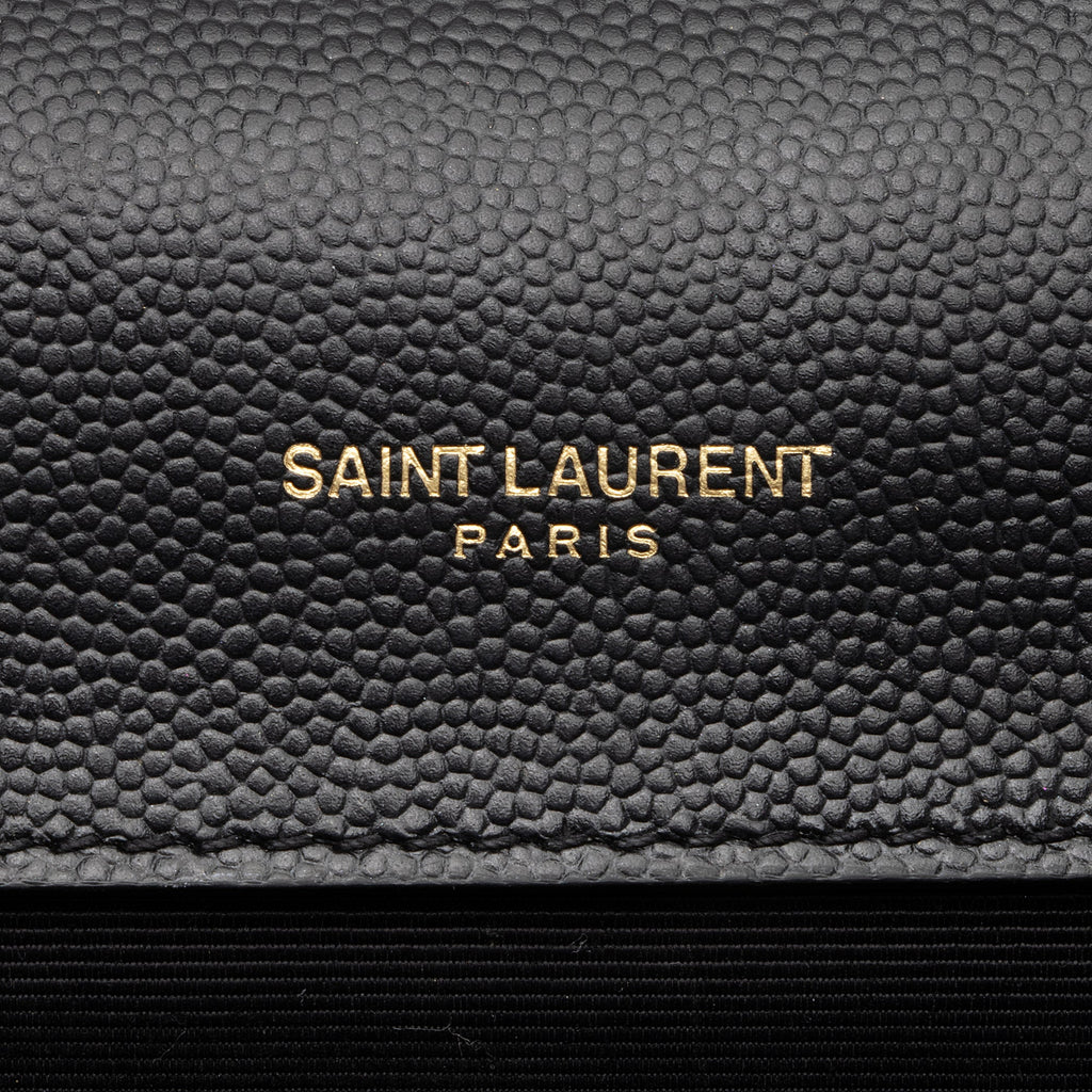 Saint Laurent Mixed Matelasse Leather Classic Monogram Medium Shoulder Bag (SHF-p2FnYk)