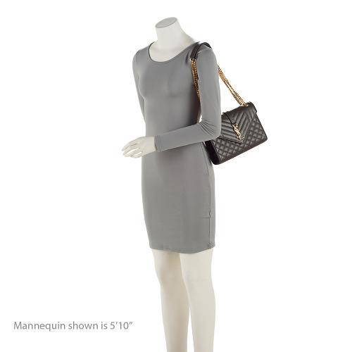 Saint Laurent Mixed Matelasse Leather Classic Monogram Medium Shoulder Bag (SHF-p2FnYk)