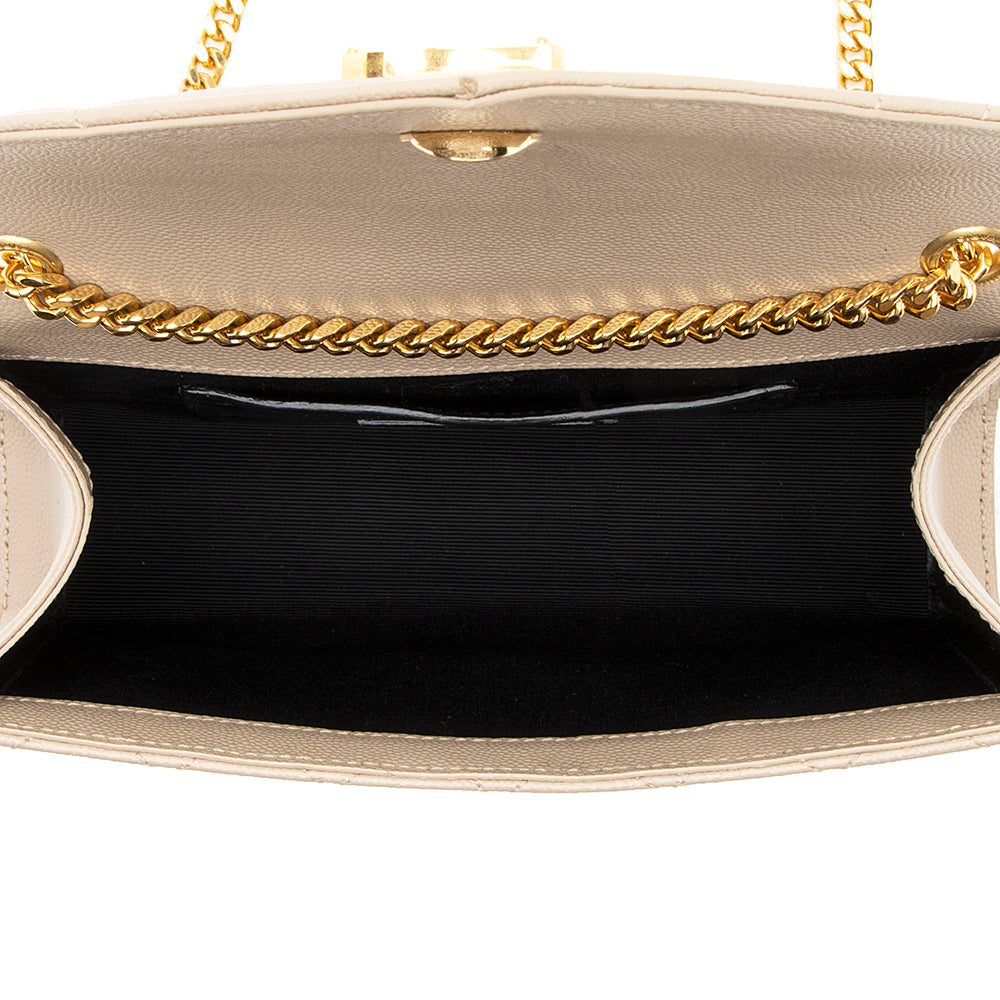 Saint Laurent Mixed Matelasse Leather Classic Monogram Small Shoulder Bag (SHF-21396)