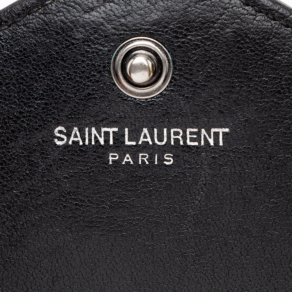 Saint Laurent Mixed Matelasse Leather Triquilt Monogram Wallet on Chain Bag (SHF-17618)