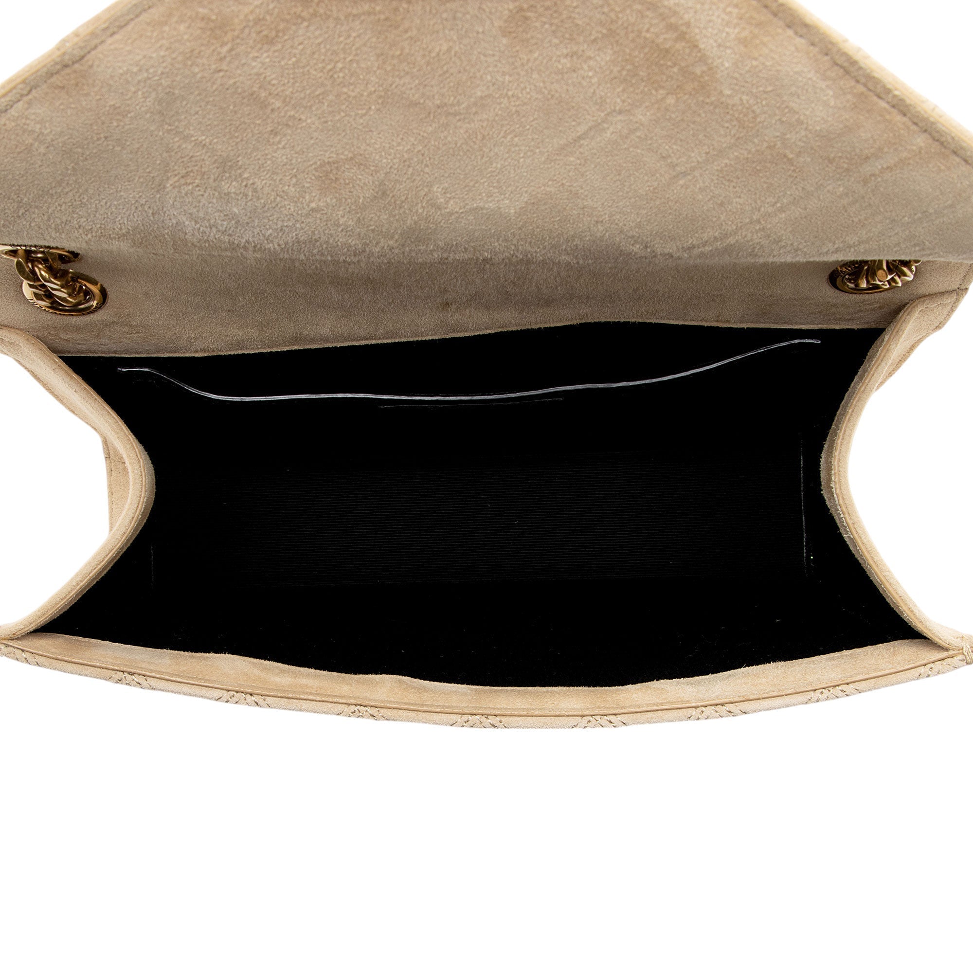Saint Laurent Mixed Matelasse Suede Monogram Medium Shoulder Bag (SHF-cKetUS)