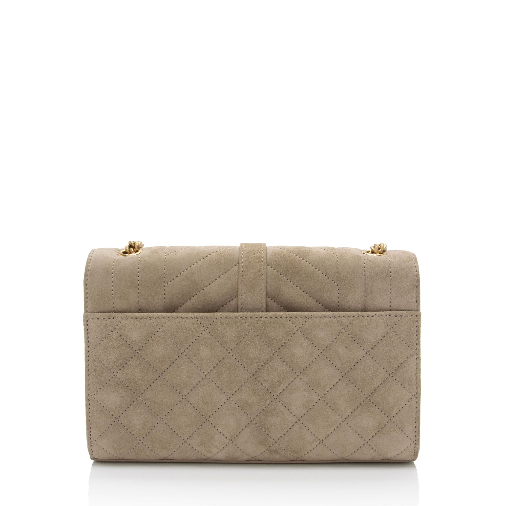 Saint Laurent Mixed Matelasse Suede Monogram Small Shoulder Bag