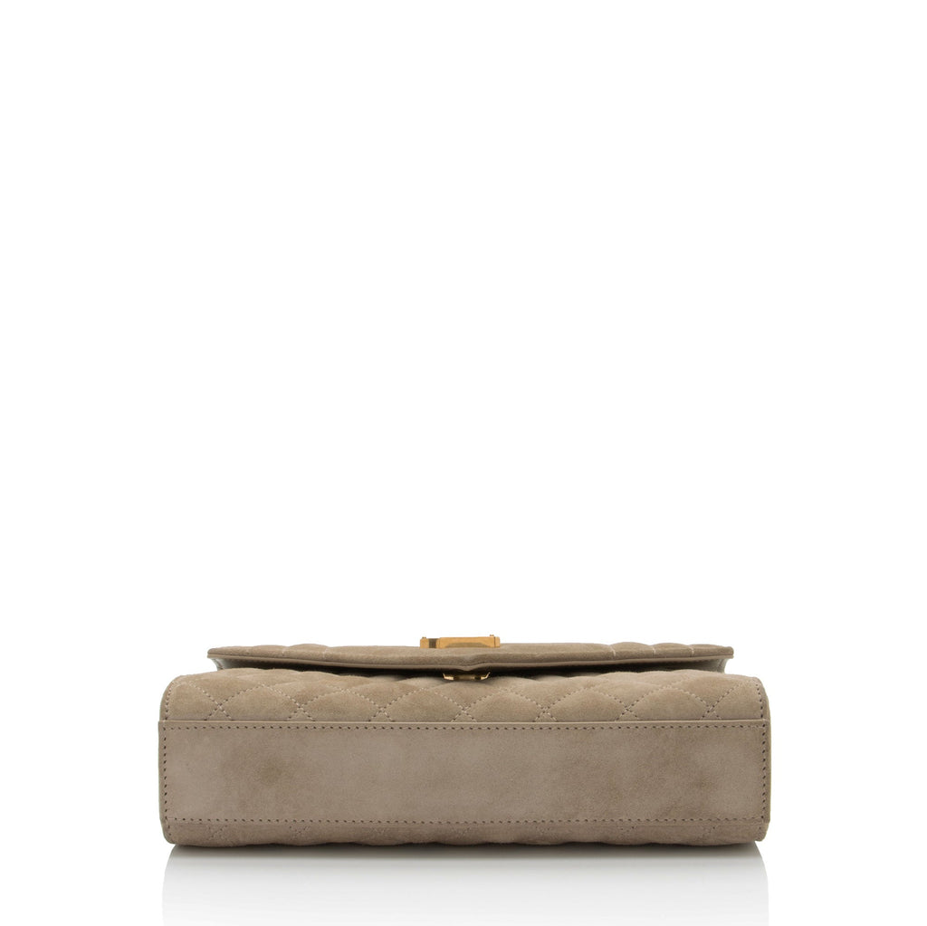 Saint Laurent Mixed Matelasse Suede Monogram Small Shoulder Bag