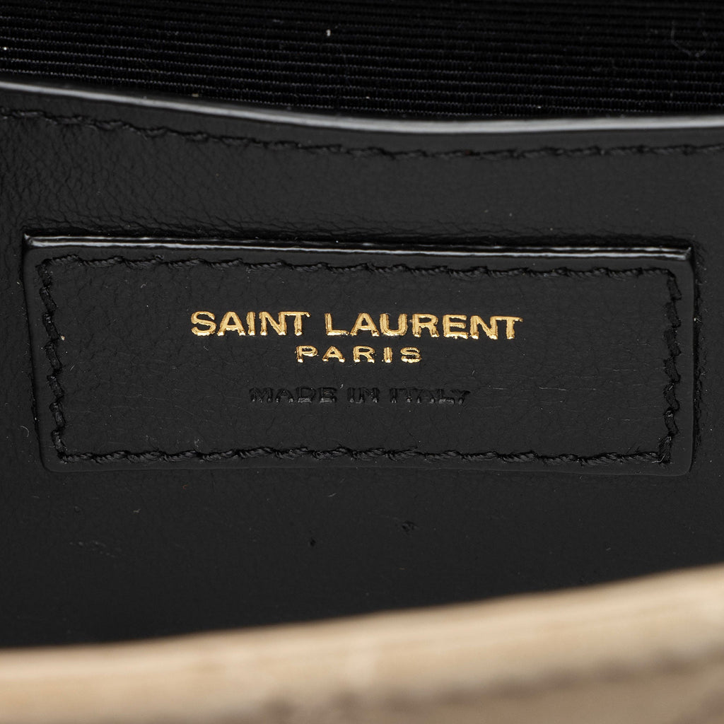 Saint Laurent Mixed Matelasse Suede Monogram Small Shoulder Bag