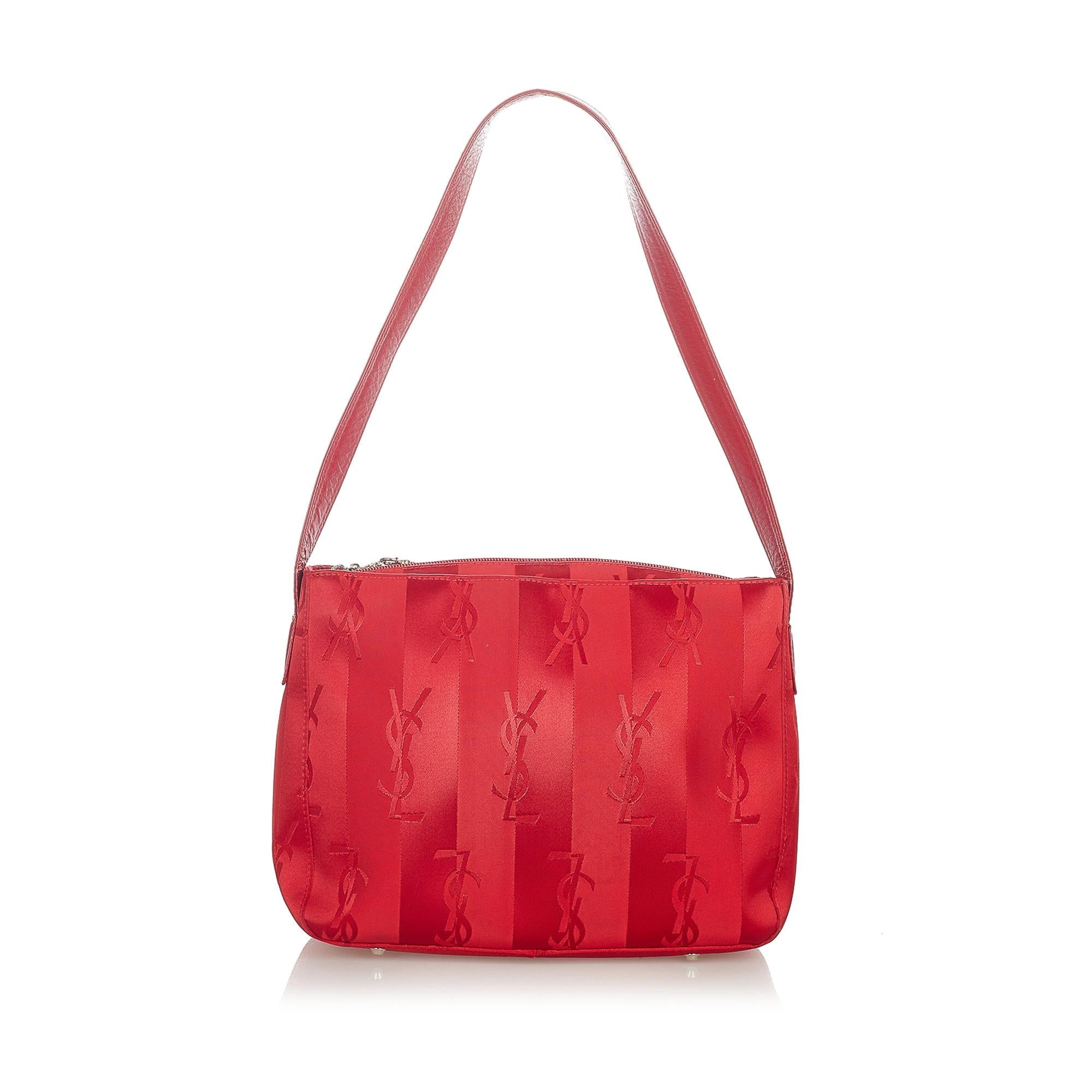Saint Laurent Monogram Nylon Shoulder Bag (SHG-23833)