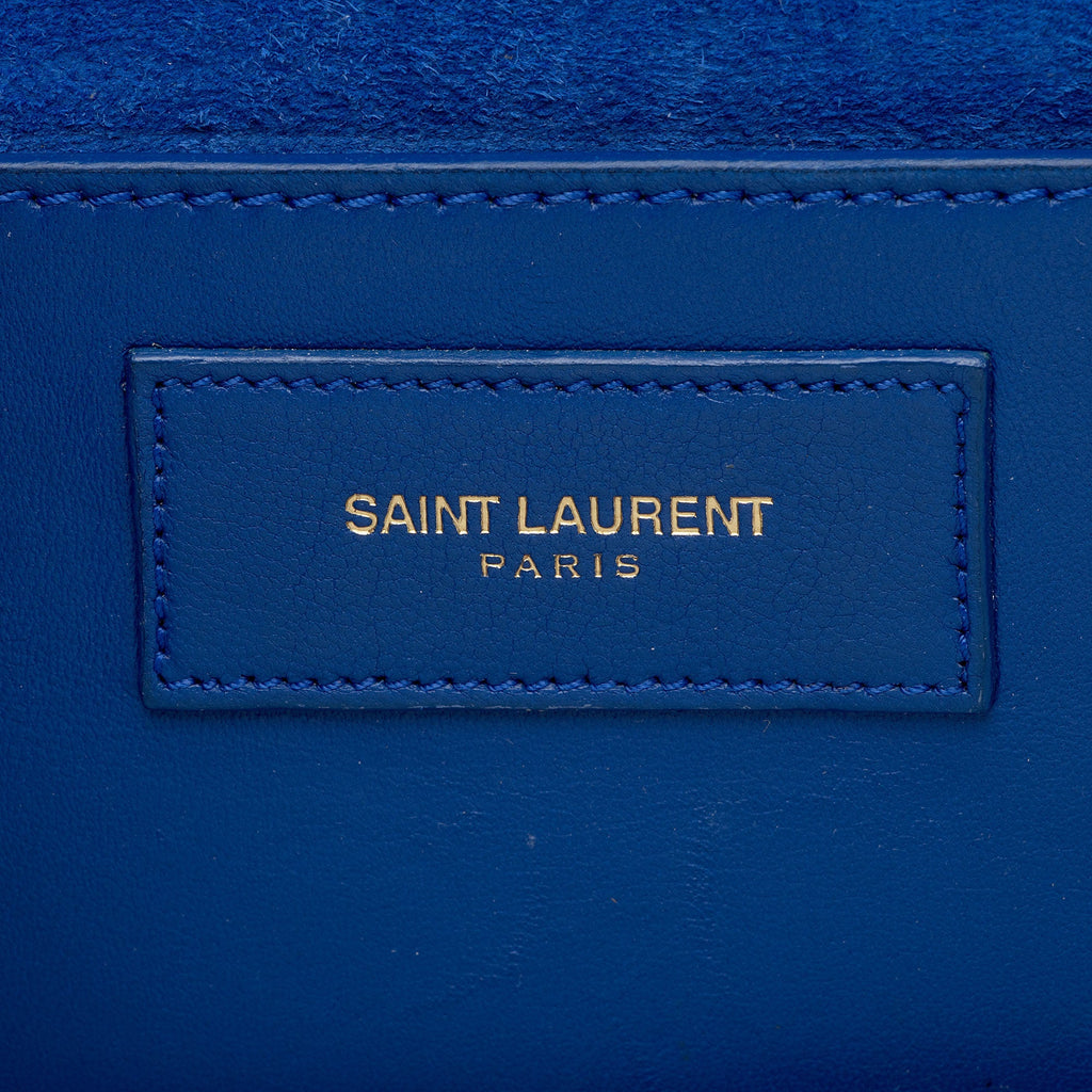 Saint Laurent Patent Leather Grain de Poudre Monogram Kate Clutch