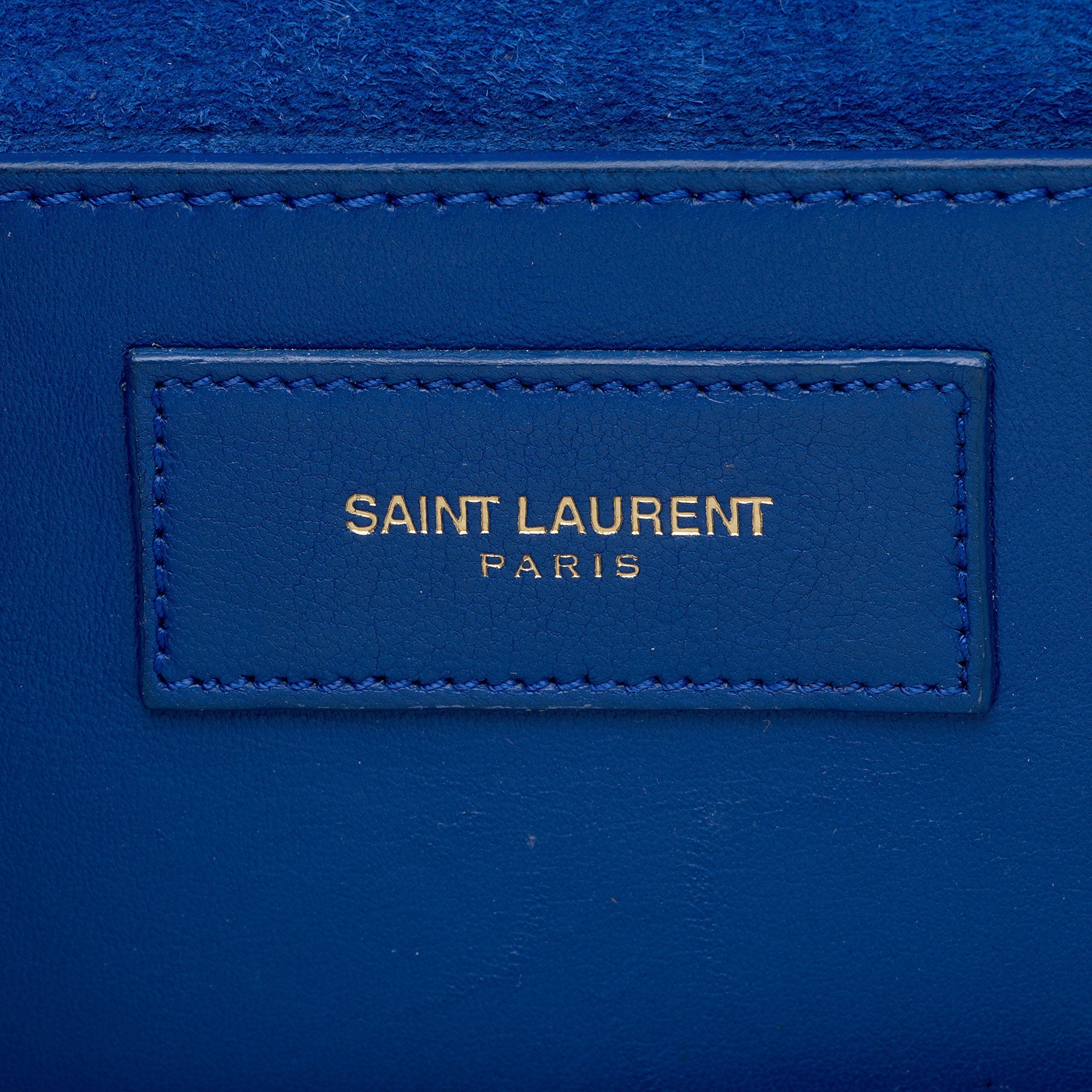 Saint Laurent Patent Leather Grain de Poudre Monogram Kate Clutch