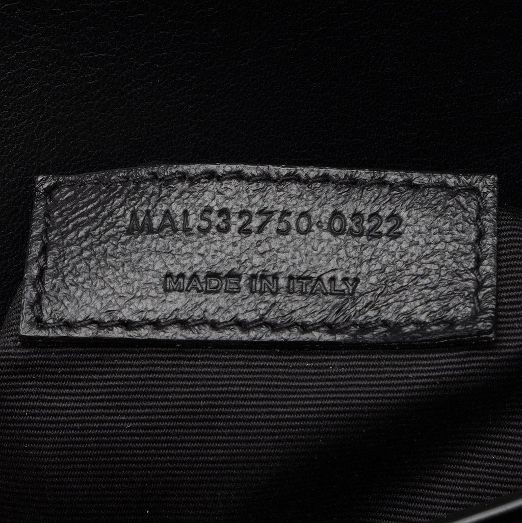 Saint Laurent Patent Leather Monogram Cassandra Medium Chain Bag (SHF-23413)
