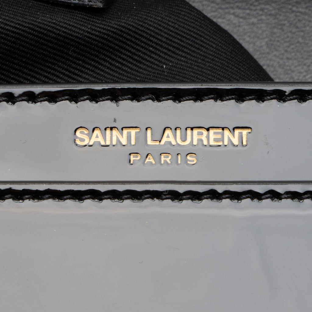 Saint Laurent Patent Leather Monogram Cassandra Medium Chain Bag (SHF-23413)