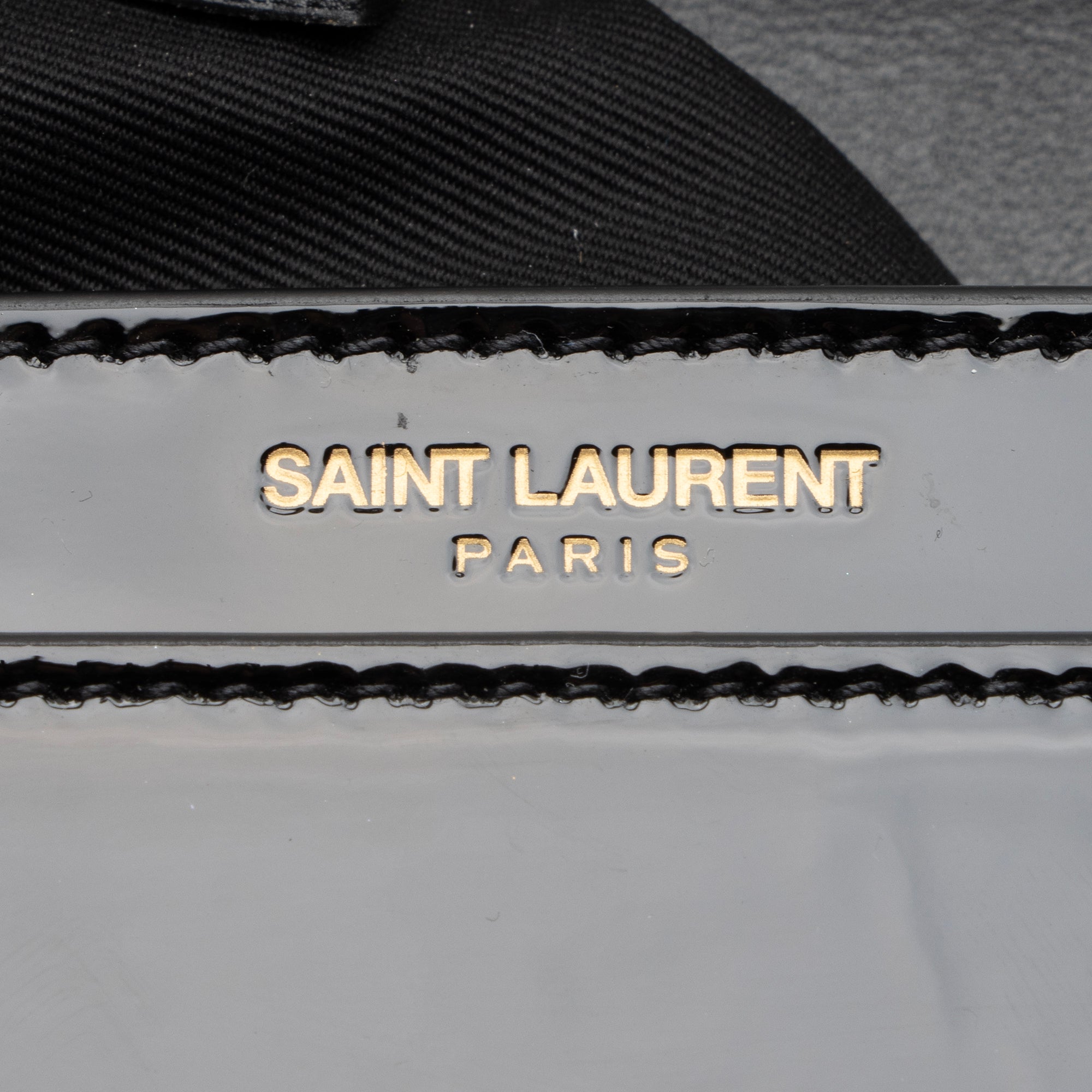 Saint Laurent Patent Leather Monogram Cassandra Medium Chain Bag (SHF-23413)