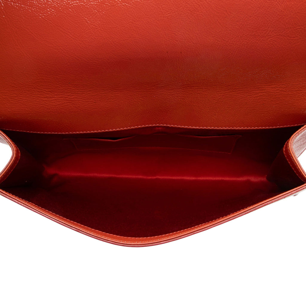 Saint Laurent Patent Leather Monogram Kate Clutch
