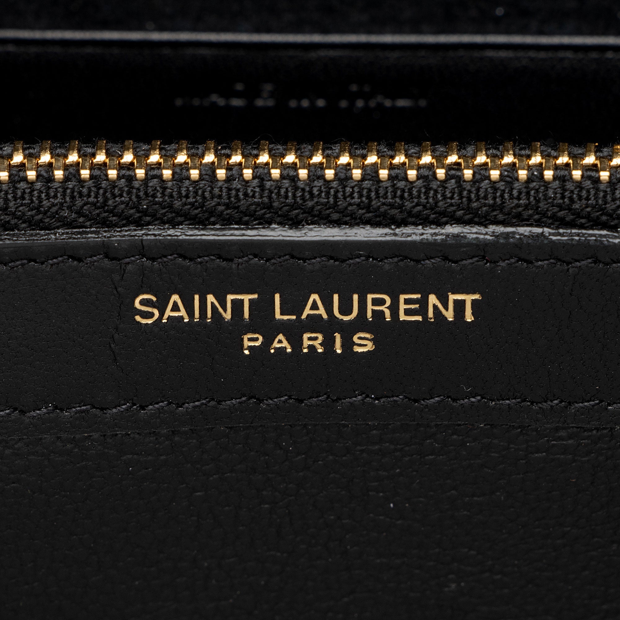 Saint Laurent Patent Leather Monogram Kate Wallet on Chain (SHF-T42QXZ)