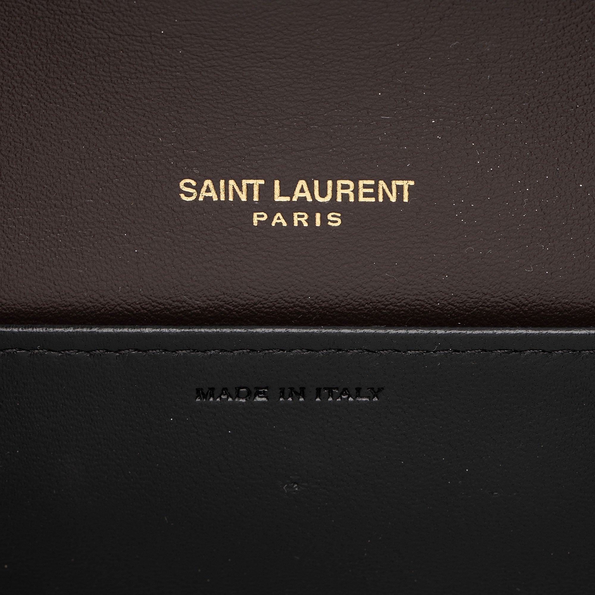 Saint Laurent Patent Leather Monogram Uptown Chain Wallet